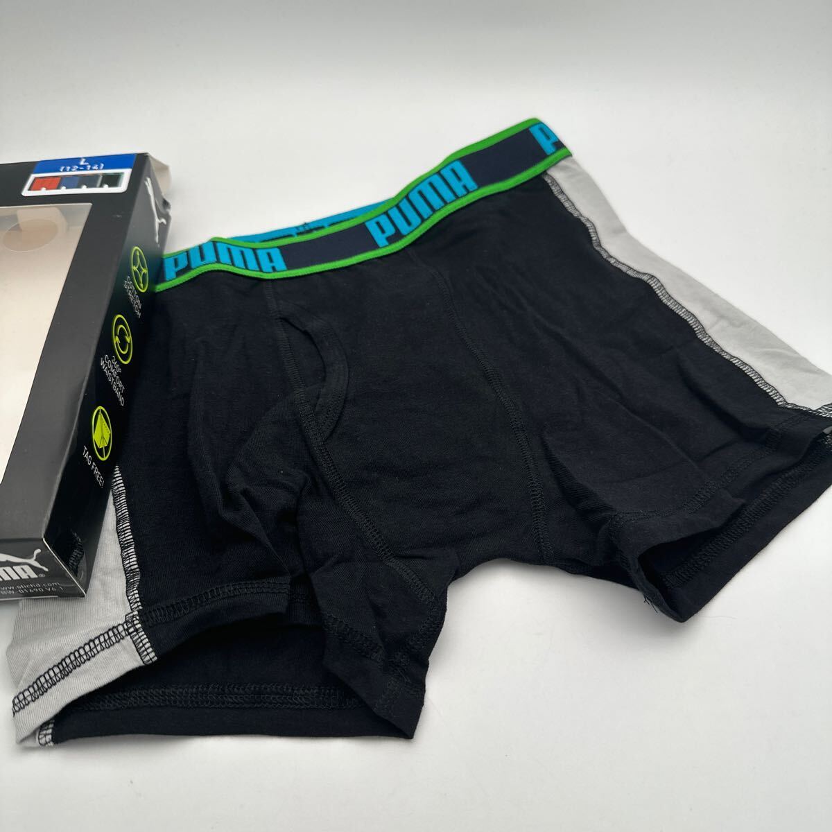 160cm ■ 12歳〜14歳 PUMA ジュニア ボクサー ブリーフ 綿95% 26-27インチ コットンストレッチ 黒拍卖