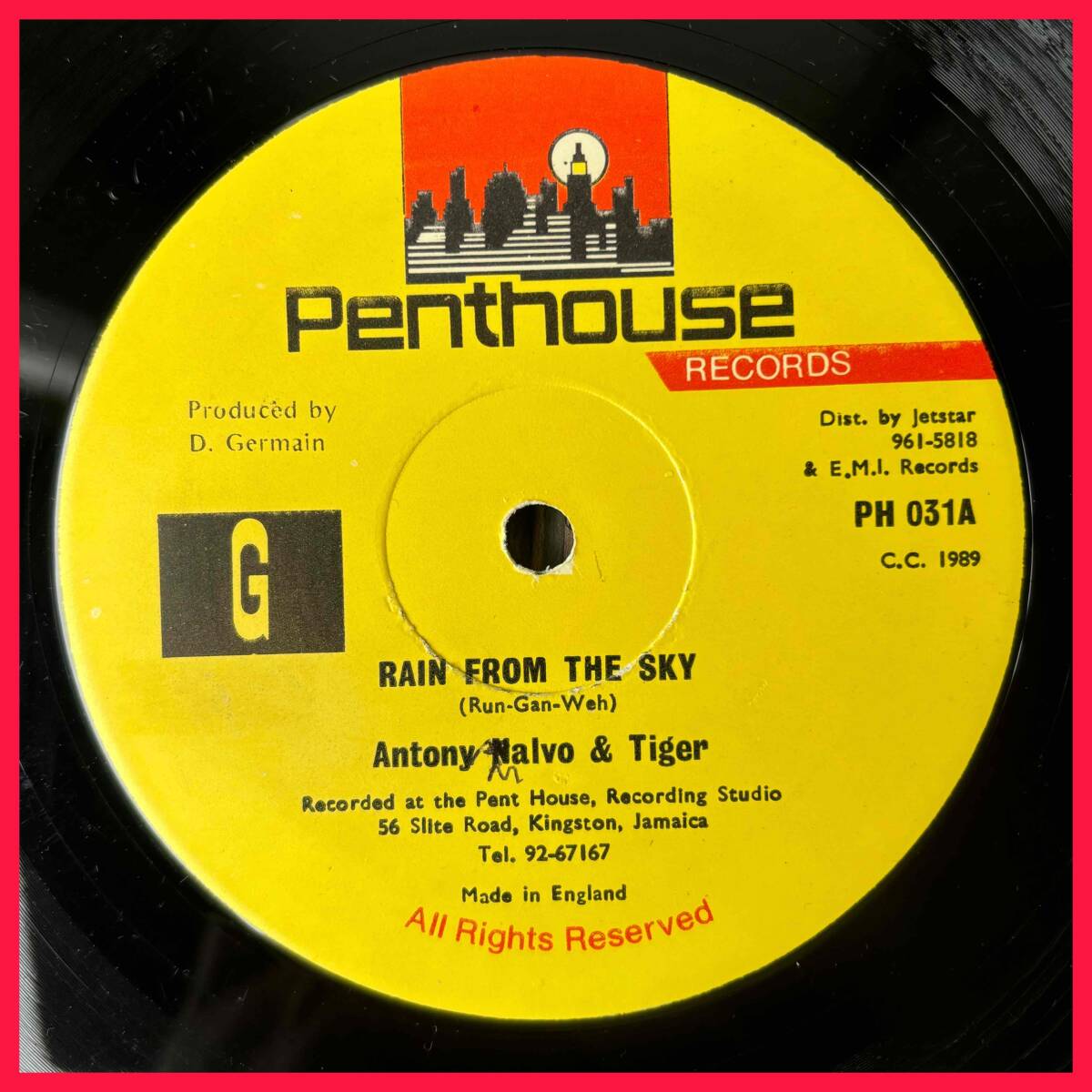 ★レア!KOLOKO系の煽りTRKにノリノリの王道コンビネーション!【Anthony Malvo & Tiger - Rain From The Sky】12inch Penthouse UK拍卖