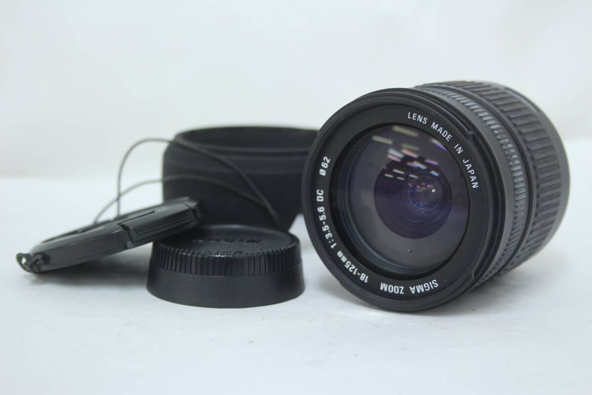 【返品保証】 シグマ Sigma Zoom 18-125mm F3.5-5.6 DC フード 前後キャップ付き ニコンマウント レンズ v6816拍卖