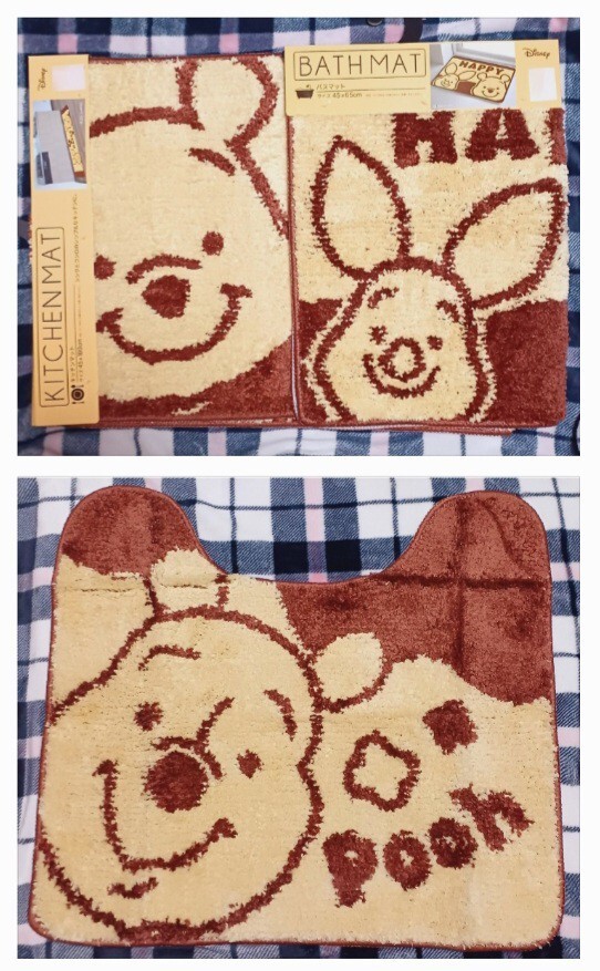 新品送料無料 プーさん キッチンマット バスマット トイレマット 3点セット拍卖