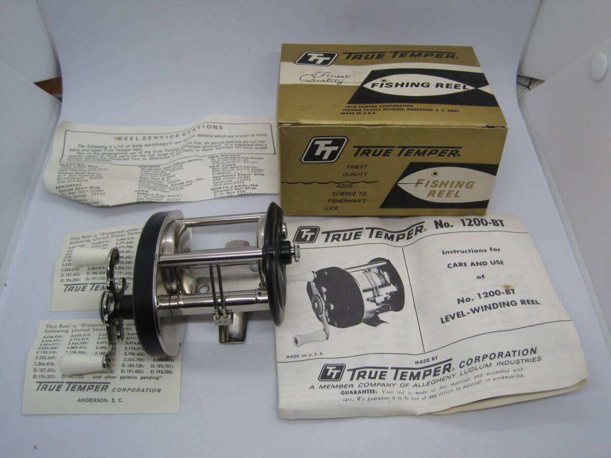 True Temper トゥルーテンパー 1200 ダイレクトドライブリール 1950~60年代製 新品未使用箱入り ビンテージリール拍卖