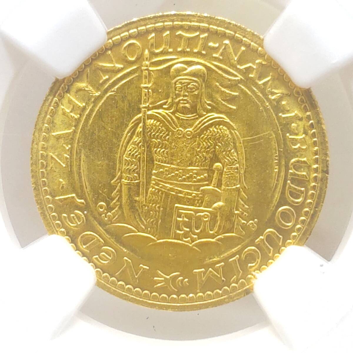 【高鑑定】1933 チェコスロバキア 金貨 NGC MS64 1ダカット 聖ヴァーツラフ アンティーク モダン ゴールド 投資 資産保全 資産承継拍卖