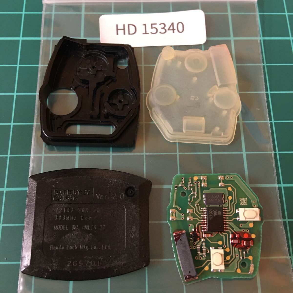 HD15340 ホンダ 純正 点灯あり キーレス基盤のみ 2ボタンステップワゴン エリシオン フリード等 72147-SWA-J0拍卖