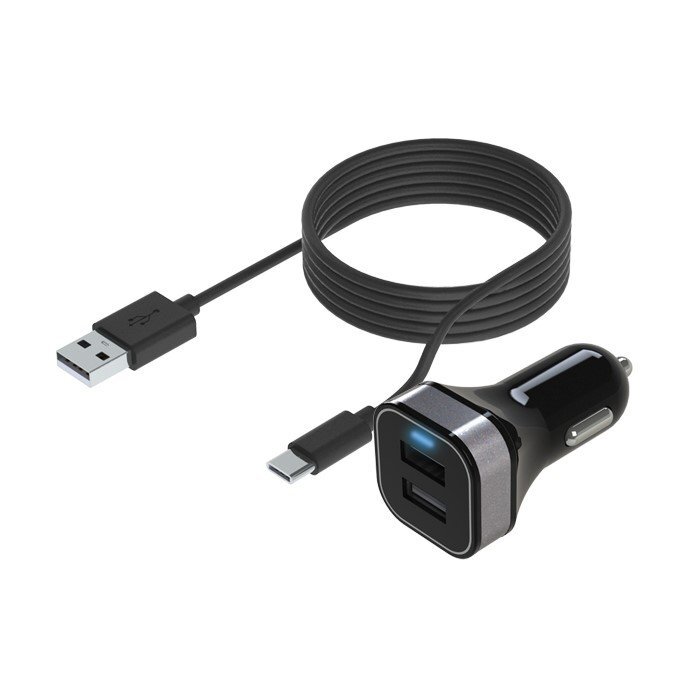 MADMAX カー用品 アークス 12V/24V兼用 2.4A USB 2ポートチャージャー/Type-C(X-196)/携帯 スマホ 充電器 iphone android【送料800円】拍卖