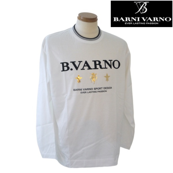 【SALE】バーニヴァーノ/BARNIVARNO ユニコーン刺繍長袖Tシャツ Lサイズ 034-白系拍卖