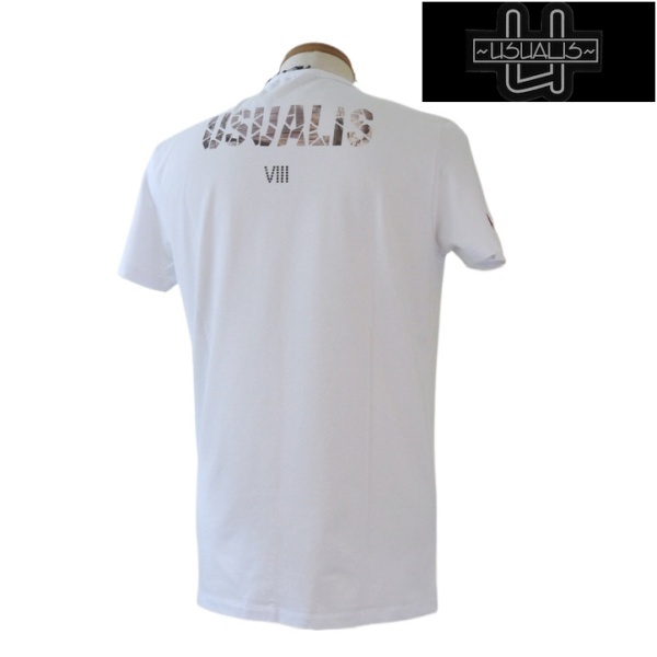 【春夏SALE】ウザリス/USUALIS 半袖Tシャツ XXXL/4Lサイズ 507-白系拍卖