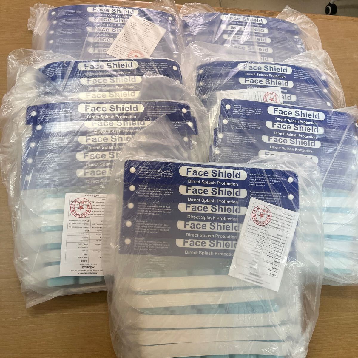 R-524☆140サイズ フェイスシールド まとめ Face Shield 飛沫防止 感染対策 拍卖