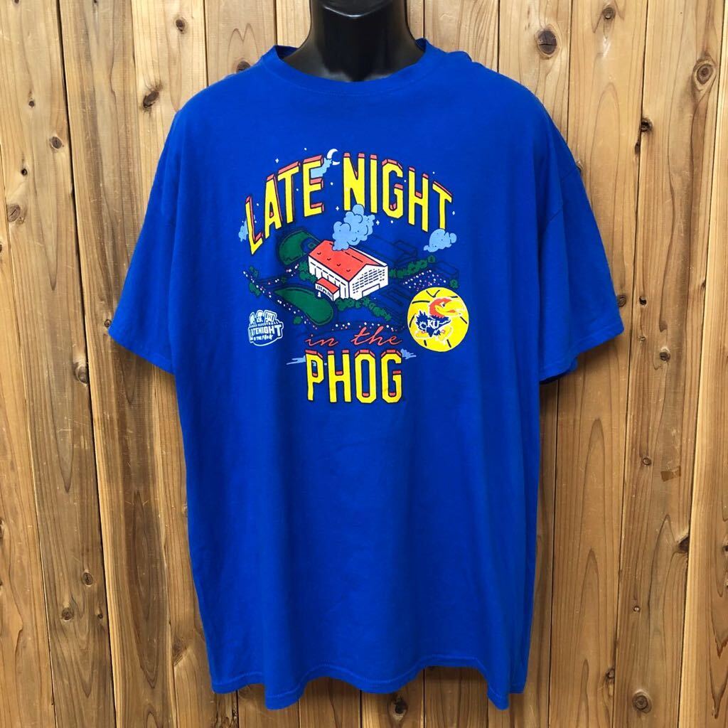 LATE NIGHT IN THE PHOG /メンズ 半袖Tシャツ トップス プリントTシャツ KANSAS BASKETBALL バスケ スポーツ アメカジ USA古着拍卖
