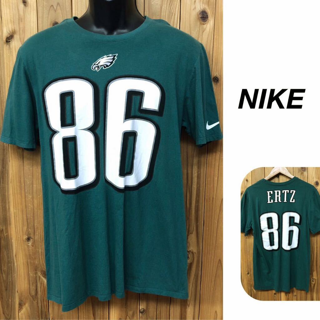 NIKE /ナイキ /メンズM 半袖Tシャツ トップス プリントTシャツ Philadelphia Eagles #86 FRTZ アメフト スポーツ アメカジ USA古着拍卖