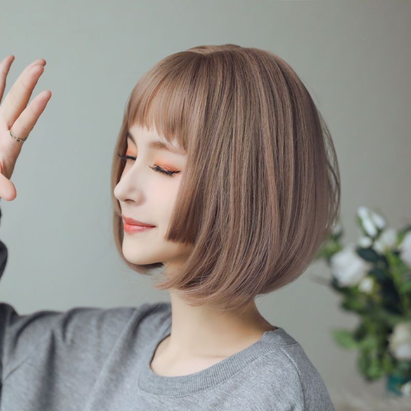 「送料無料」人気品人気推薦 ウィッグ かつら ショートストレート サラサラ 姫カット ボブヘア フルウィッグ拍卖