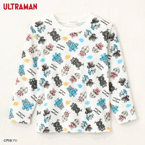 即決 ウルトラヒーローズ キッズ総柄Tシャツ【110】新品タグ付き ウルトラマンブレーザー ロンT 長袖Tシャツ 拍卖
