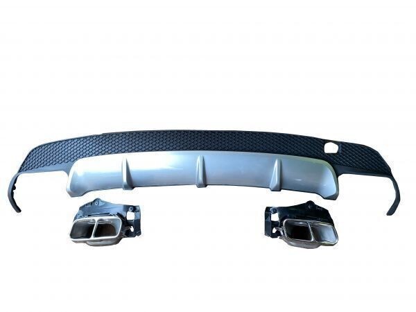 【数量限定】 W117 C117 X117 前期 CLA45LOOK ディフューザー マフラーカッターセット シルバー メルセデスベンツ 社外品 W117CLA45-10拍卖