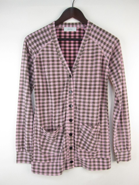 デイシー deicy カーディガン 長袖 チェック F ピンク D454拍卖