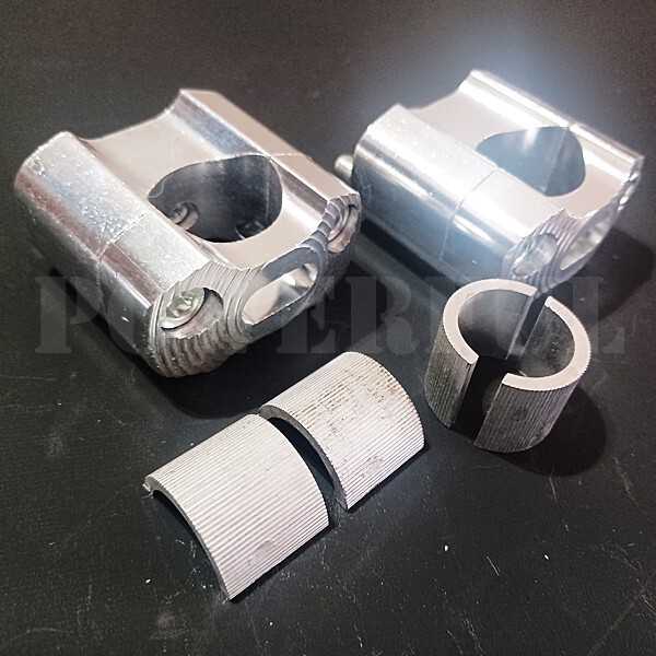 DT200/WR DT250/R XT250/T WR250/R セロー225 セロー250 汎用 アルミ ハンドル 変換 クランプ アップハンドル 銀 22.2mm 28mm拍卖