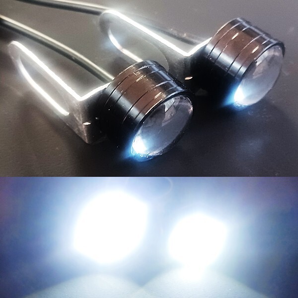 DT200/ DT250 XT250 WR250 セロー225 セロー250 TT250R TT-R250 汎用 LED/ヘッドライト/ランプ ポジション ストロボ 2個セット 白拍卖