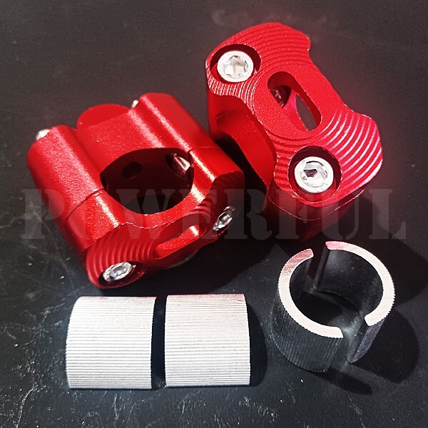 CB400SF CB400SB CB750F CB1000SF CB1100 CB1300SF CB1300SB 汎用 アルミ ハンドル 変換 クランプ アップハンドル 赤 22.2mm 28mm拍卖