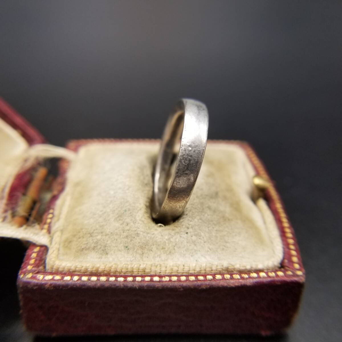シンプル 装飾なし ベーシック 定番 ヴィンテージ バンド リング 中太 指輪 厚め デイリー Y18-X⑤拍卖