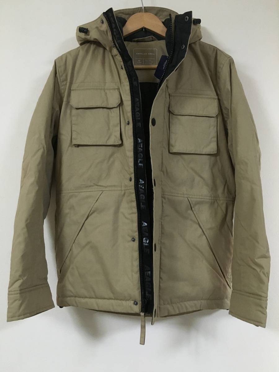 セール! 正規品 本物 新品 アメリカンイーグル コットンナイロンパーカ 高品質 アウター オシャレな フロントロゴ ワイルド クール S ( M拍卖