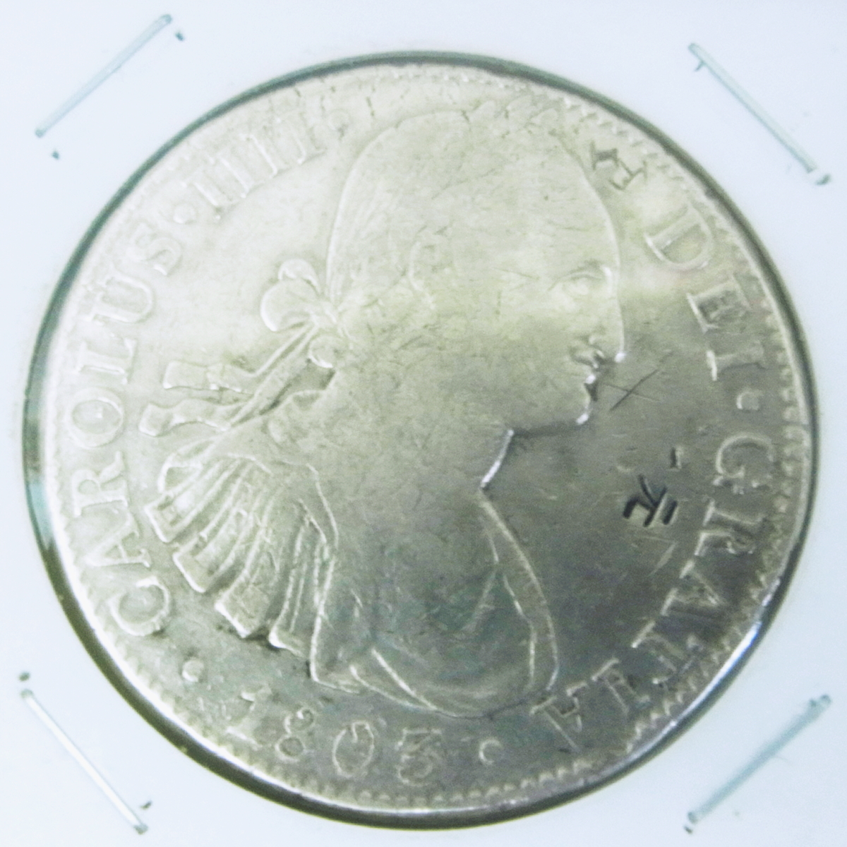 カルロス3世 銀貨 1803 銀貨 Sv90 スペイン領メキシコ カルロス3世 8レアル銀貨 №:2409220100039拍卖