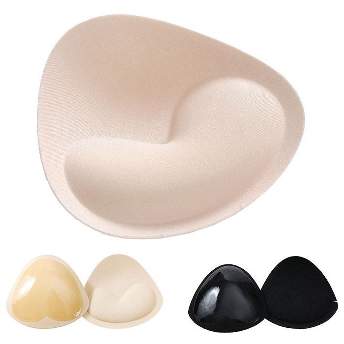 2セット】ブラパット 水着 粘着 スポーツブラパッド 2.5cm 胸パッド 水着用パッド 底上げ ランジェリーパッド 三角 通気性 粘着 2ペア拍卖