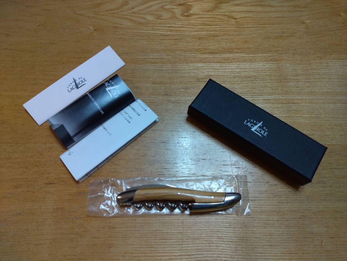 ★★未使用・新品★Forge de Laguiole(フォルジュ・ド・ライヨール)★ソムリエナイフ★オリーブウッドハンドル★★拍卖