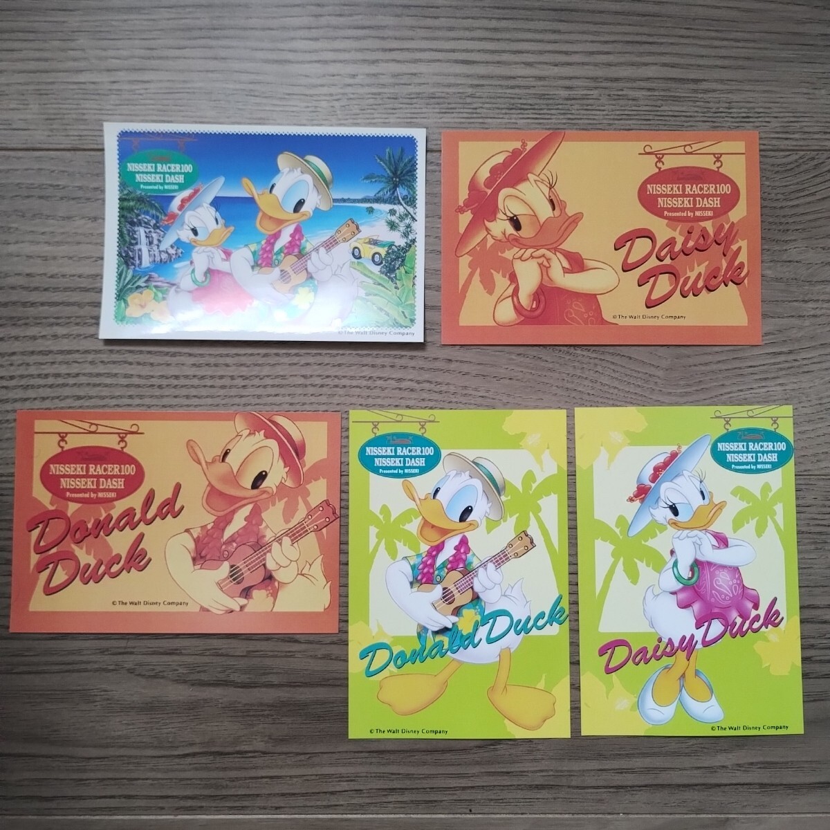 ☆ 未使用 ディズニー ドナルドダック デイジーダック ポストカード 5枚 ☆拍卖