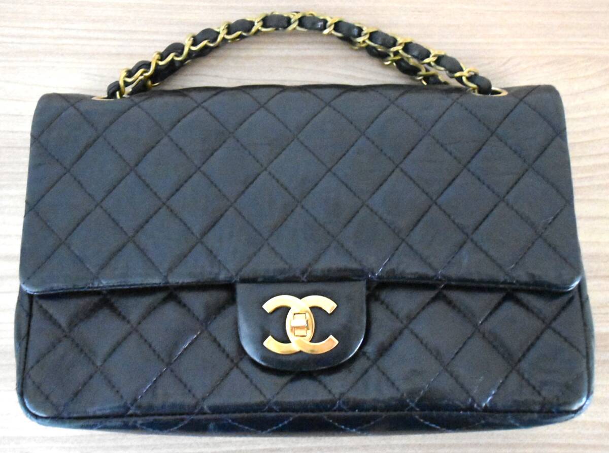 【真贋確認済 超希少】 CHANEL シャネル マトラッセ ハンドバック 十仁プラザ ダブルフラップ ターンロック ヴィンテージシャネル 送料無料拍卖