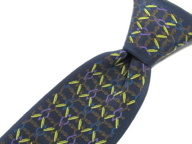 mila schon(ミラショーン) シルクネクタイ チェーンアート柄 イタリア製 845274C208R28拍卖