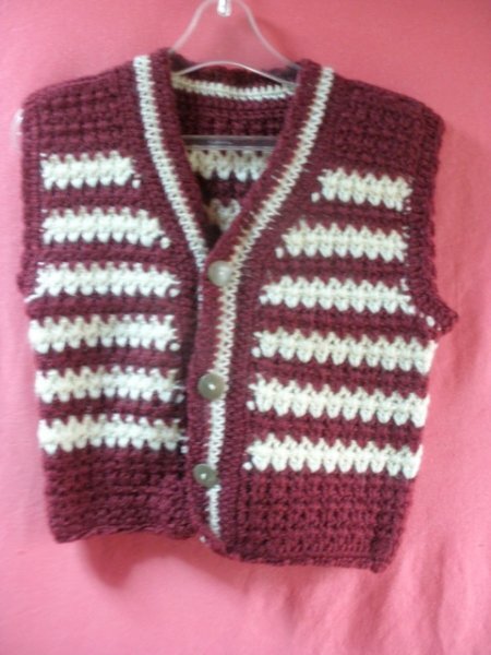 USED キッズ ハンドメイドベスト ブラウン系拍卖