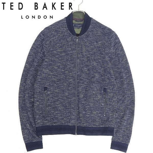 ◆TED BAKER テッドベーカー ジップ ブルゾン ジャケット 紺 ネイビー 3拍卖