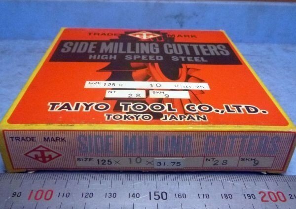 F810 サイドカッター TAIYO TOOL 125×10×31.75 NT28 SKH9 置古し未使用品!拍卖
