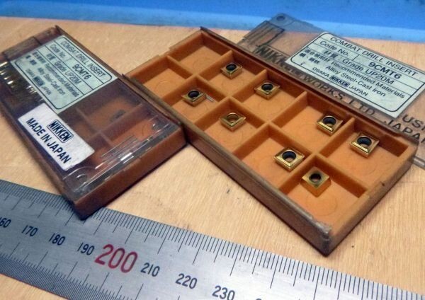 FA012 チップ NIKKEN 9CMT6 (MPMT060204GD UP20M-PR630) コンバットZドリル用インサートチップ 未開封、置古し未使用品!拍卖