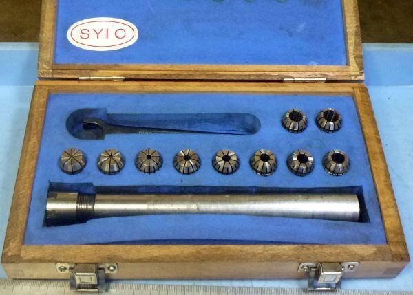 FA875 20mmシャンク スプリングコレット チャックセット SYIC ER16 木箱入り セット 中古拍卖