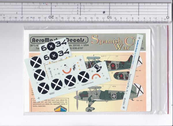 FW2 48-458 1/48 スペイン内戦戦闘機用デカール ジャンク扱い 商品説明欄を必ずお読みください拍卖