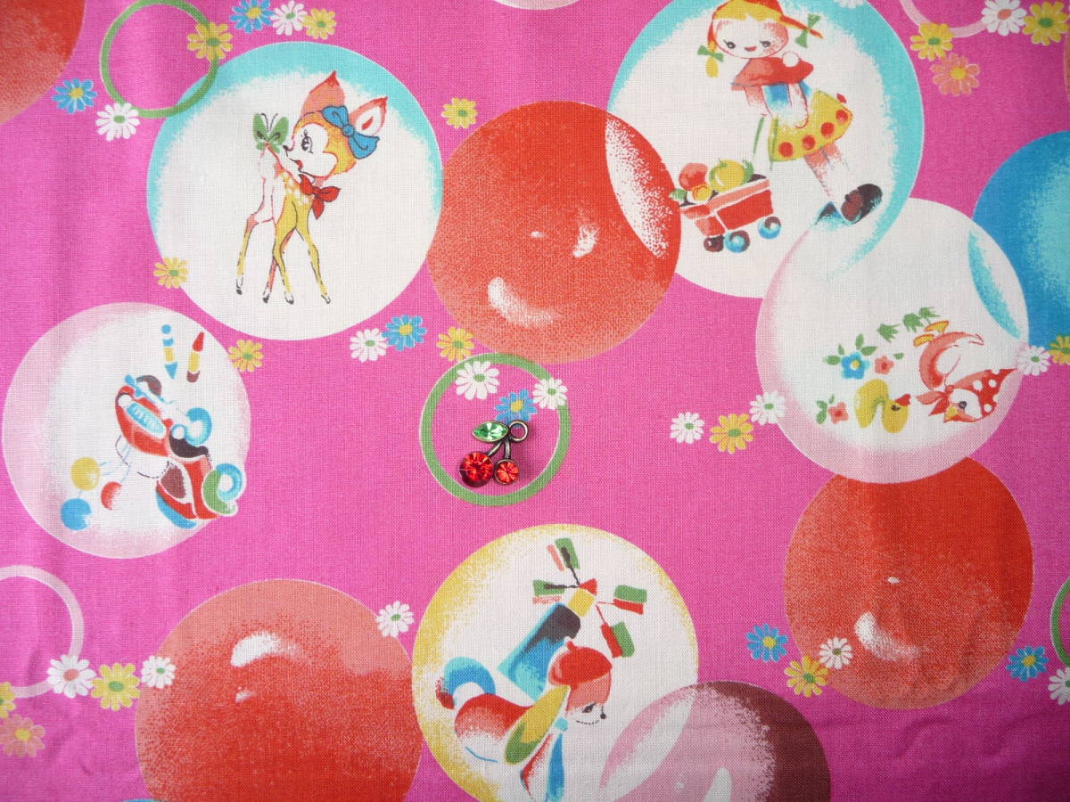 即決★バンビ人形ピンク★昭和レトロ和柄はなちゃん宇山女の子拍卖