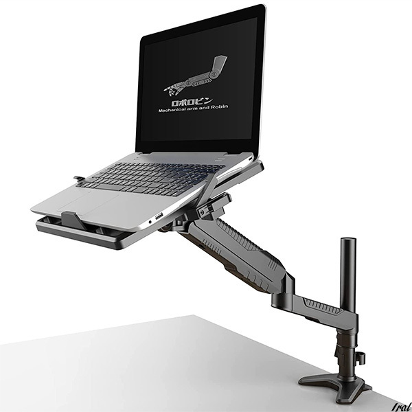 ノートパソコンアーム 11~17インチ対応 高さ12~60cm グロメット式&クランプ式 モニターアーム ノートPCスタンドアーム拍卖