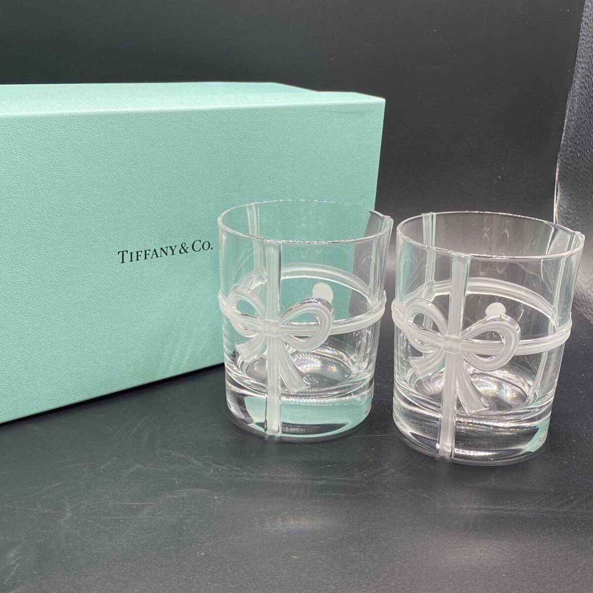 箱入り TIFFANY&Co. ティファニー ロックグラス グラス ペア リボン no.119拍卖