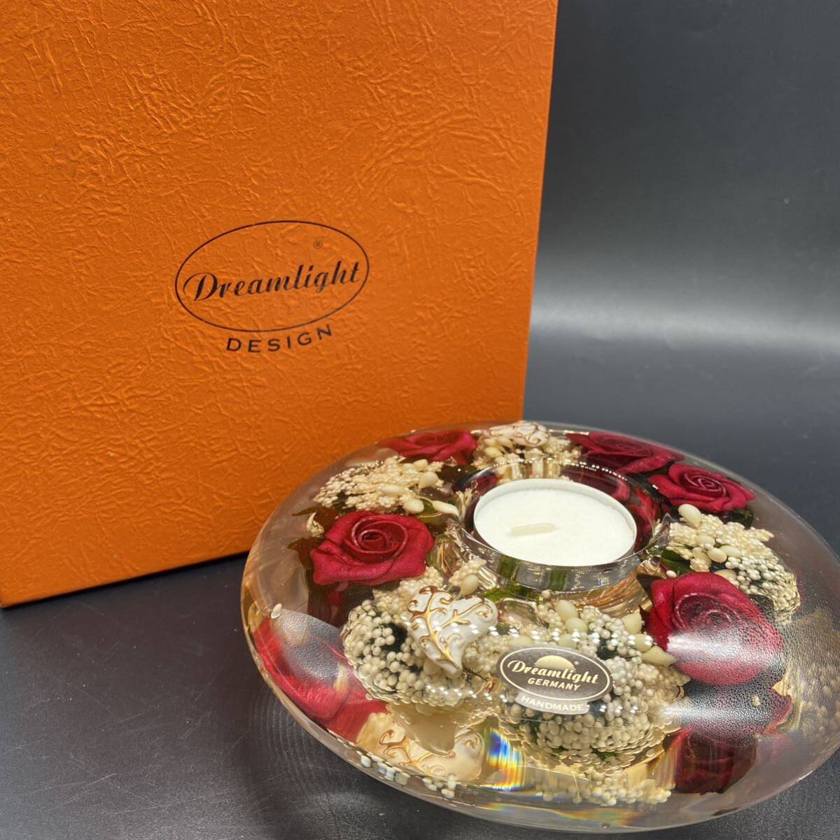 箱付き Dreamlight ドリームライト キャンドルホルダー ドイツ製 薔薇 バラ no.124拍卖