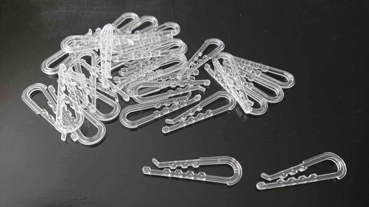 プラスチィック クリップ 透明 100本 送料無料 約6cm 衣類整理 収納 新生活拍卖