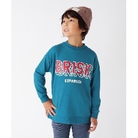 ラスト 新品 3can4on(Kids) 裏毛POPロゴトレーナー ブルー 15(150cm) 定価1869円拍卖