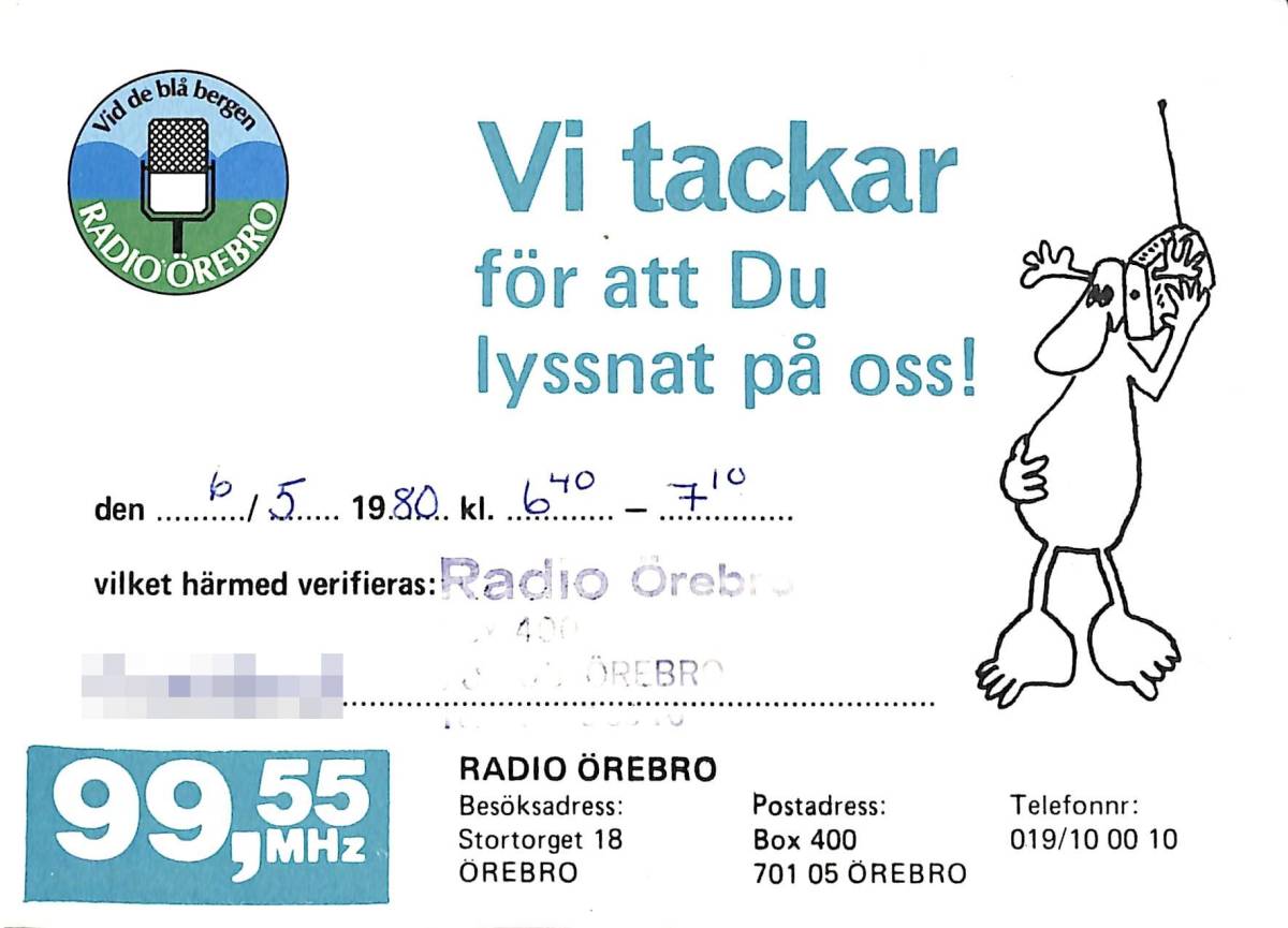 BCL★希少ベリカード★スウェーデン★ラジオ・エレブルー+おまけ★Panasonic★パナソニック★海外仕様★RF-1150★カラー英文マニュアル付 拍卖