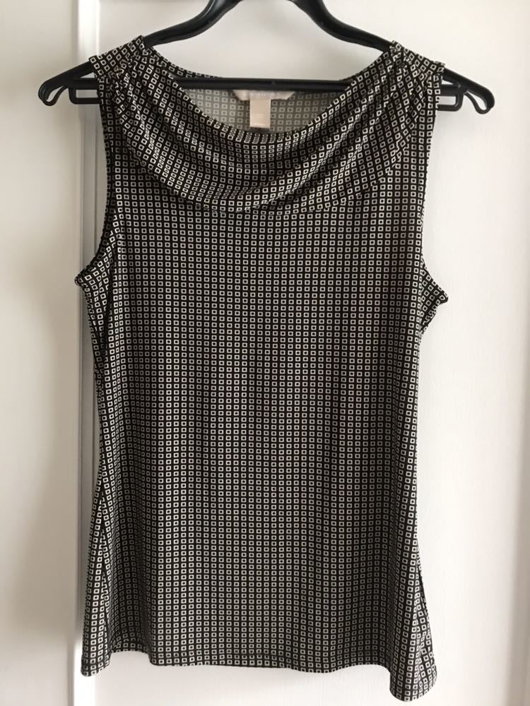 BANANA REPUBLIC カットソー 襟元ドレープ タンクトップ レディース トップス サイズXS拍卖
