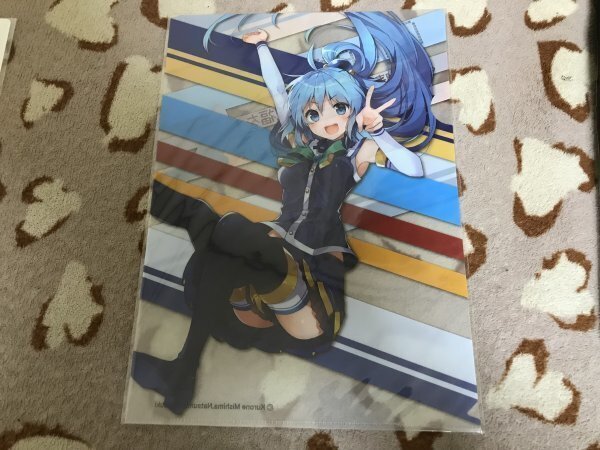 131クリアファイル この素晴らしい世界に祝福を! 特典 アクア  三嶋くろね / 暁なつめ拍卖