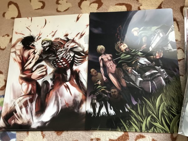 125クリアファイル 進撃の巨人展 イベント限定 2枚セット エレン ライナー 鎧の巨人拍卖