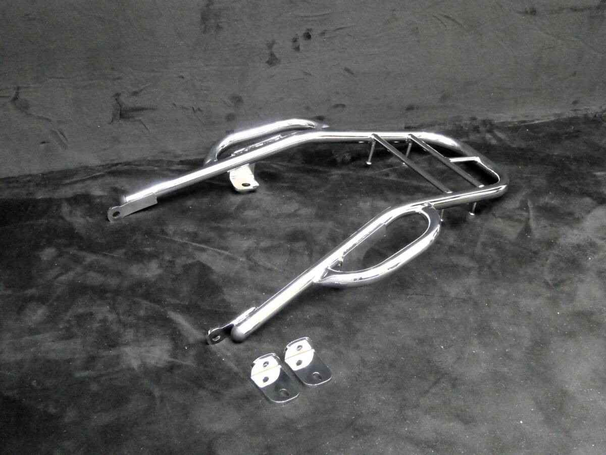【送料無料】GB350 リアキャリア メッキ / GB350リア キャリア 荷台 外装 リアボックス用 取付 タンデムグリップ サイドグリップ拍卖
