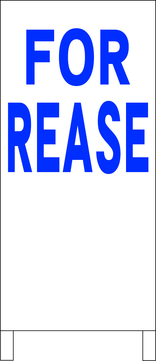 シンプルA型スタンド看板「FOR REASE(青)」【不動産】全長1m・屋外可拍卖