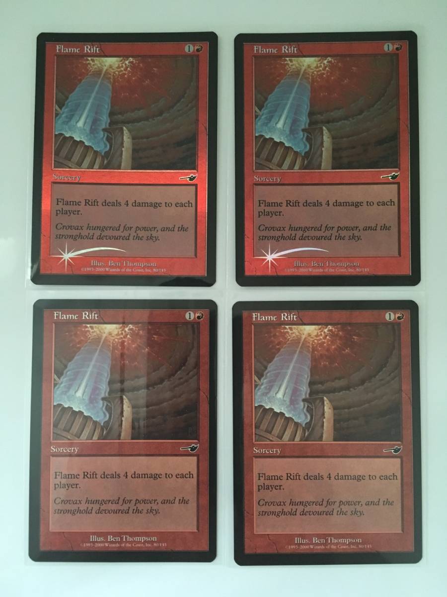 MTG Flame Rift/火炎の裂け目 (NEM/ネメシス,英) 4枚組(Foil2,Normal2)拍卖