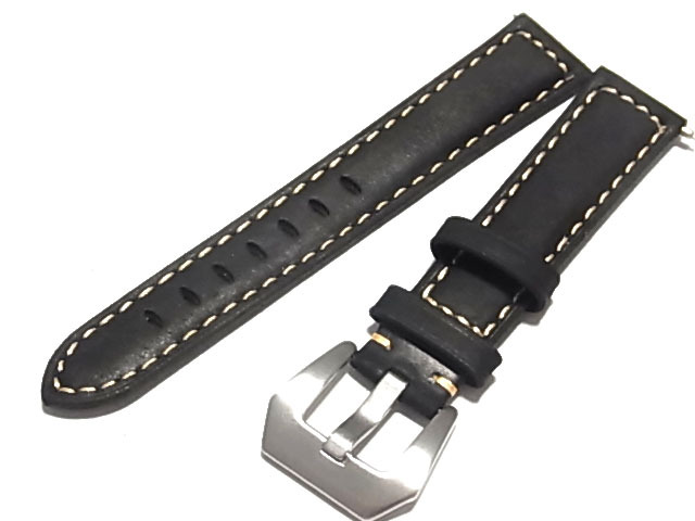 オイルドレザー 黒 フィッシュテールバックル付属 18mm 2PAM13拍卖