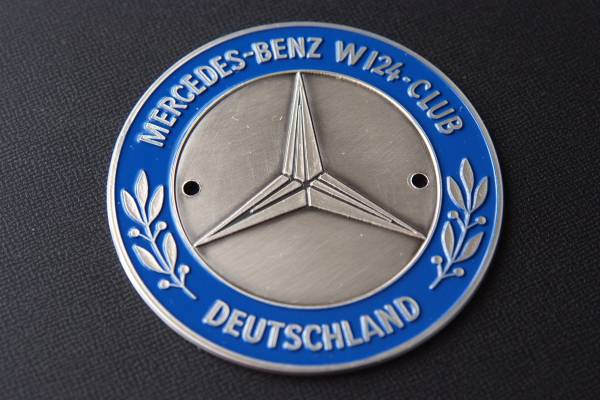□ Mercedes W124 クラブBadge エンブレム W80mm club benz ocitye メルセデスベンツ c124a124 230e260e300e400e500e320e230te300te拍卖