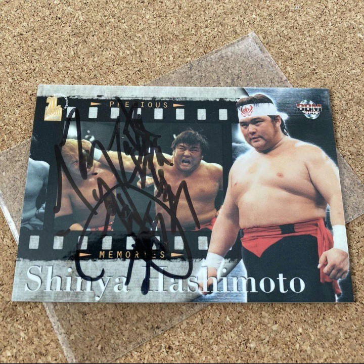 BBM 新日本プロレス 橋本真也 直筆サインカード プロレスカード トレーディングカード拍卖